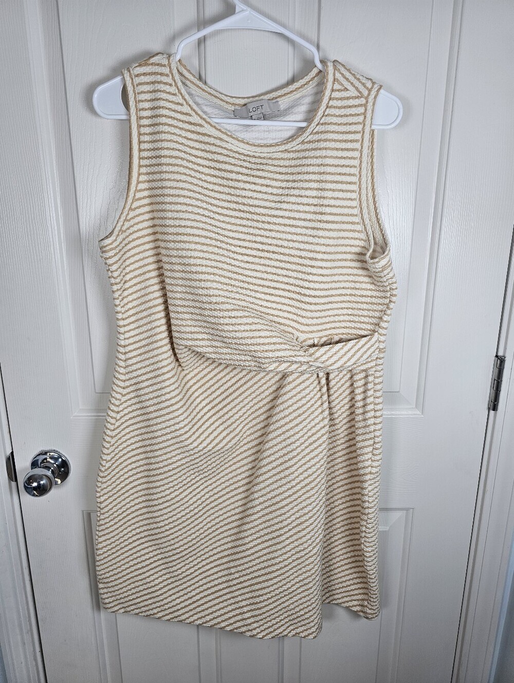 LOFT NWT Textured Side Knot Mini Dress Size L
